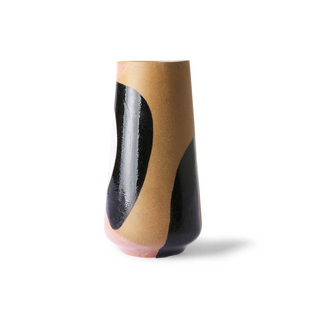 vase en céramique tricolore hkliving