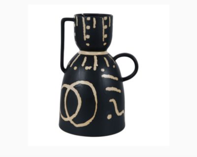 Vase Ethnique noir