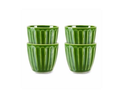 Set de mugs céramique vert vintage