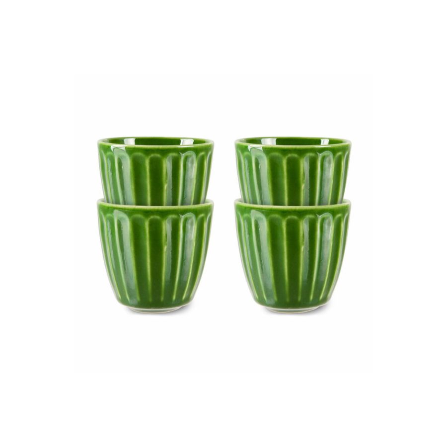 Set de mugs céramique vert vintage