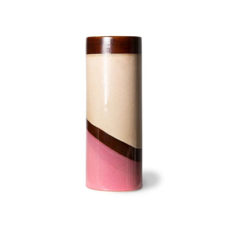 Vase en céramique seventies graphique