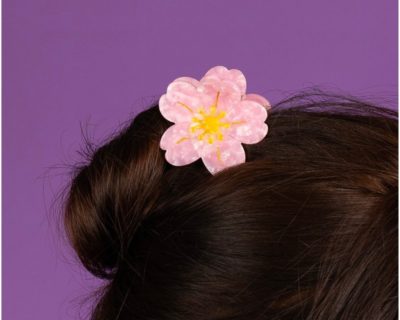 Pince à cheveux acétate fleur sakura
