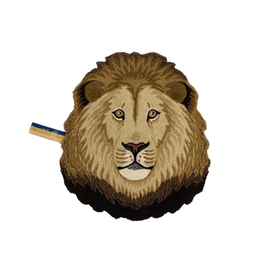 Tapis en laine tête de lion