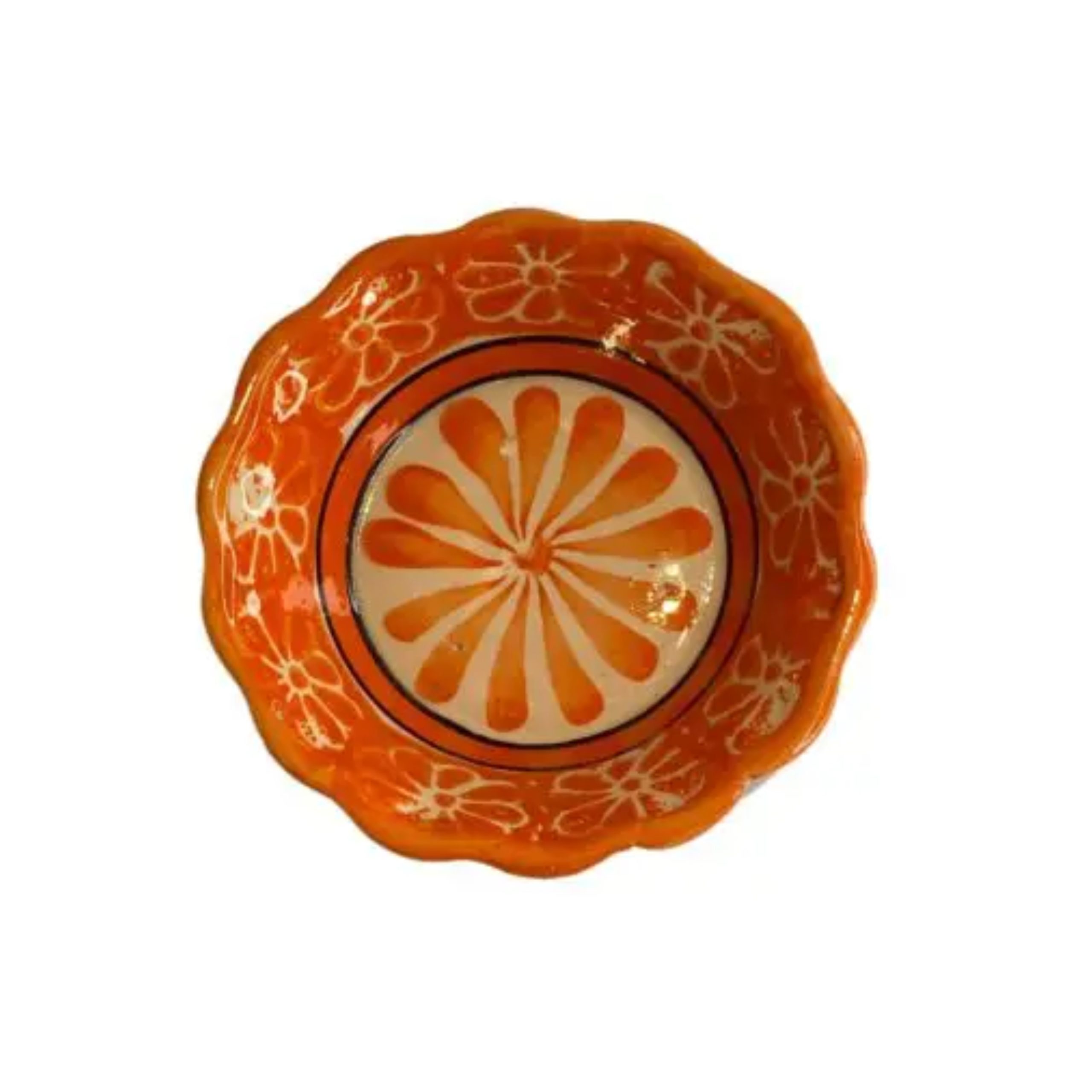 Saladier en céramique orange