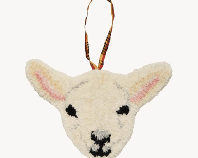 Décoration en laine tête de mouton