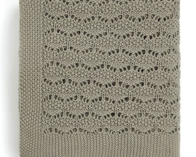 Couverture crochet beige