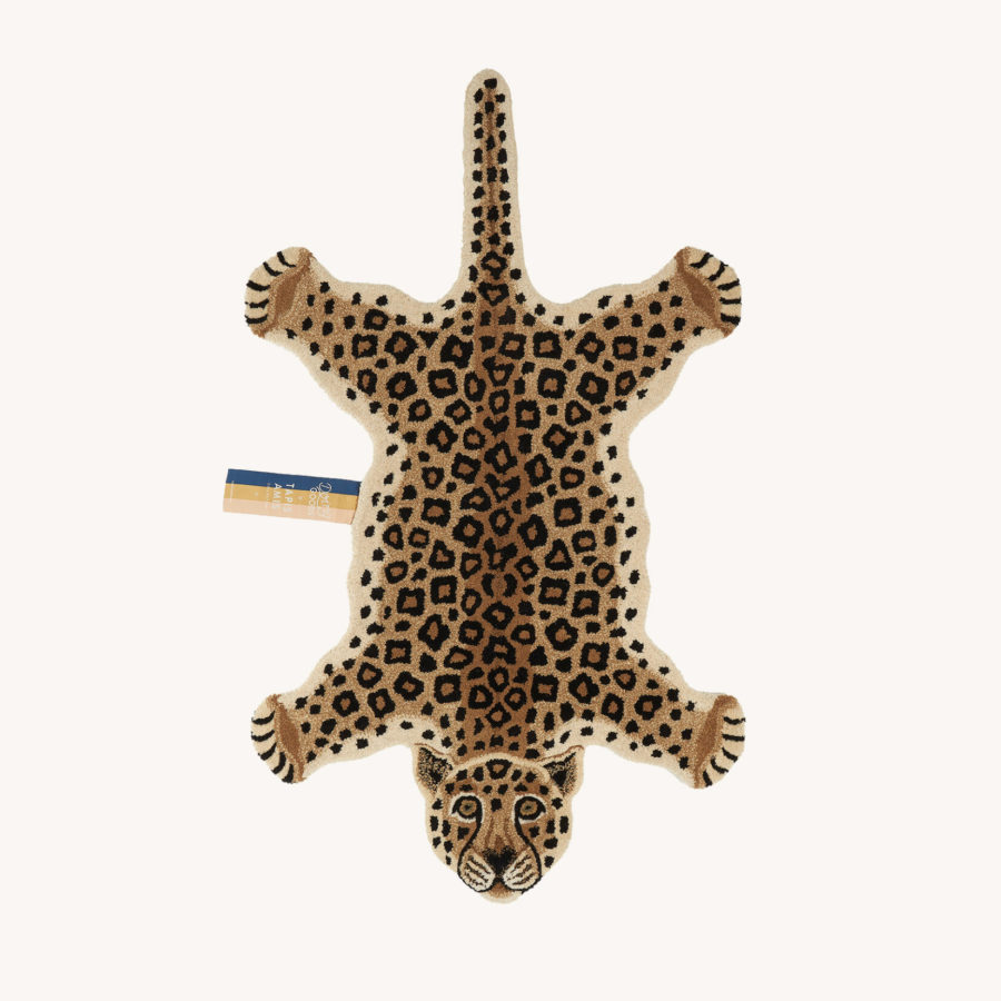 tapis leopard laine