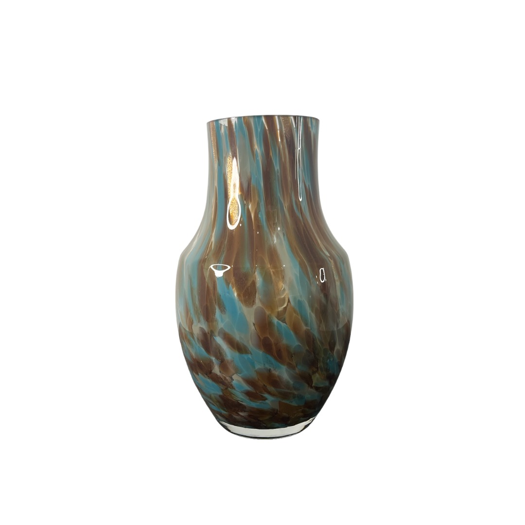 Vase Leopard Brown Blue